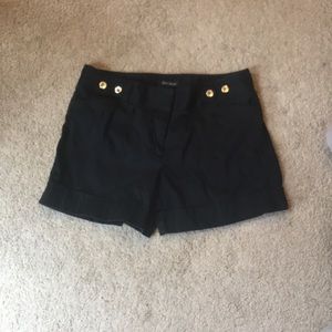 White House Black Market size 8 black cuff shorts